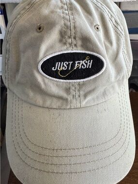 Just Fish Khaki Fishing Cap - Embroidered Logo